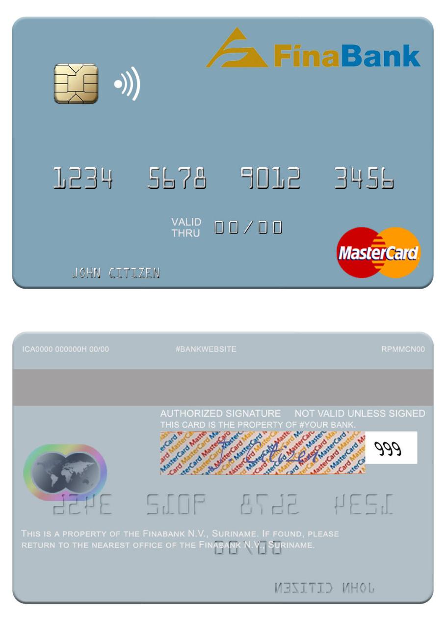 Suriname Finabank N.V. mastercard